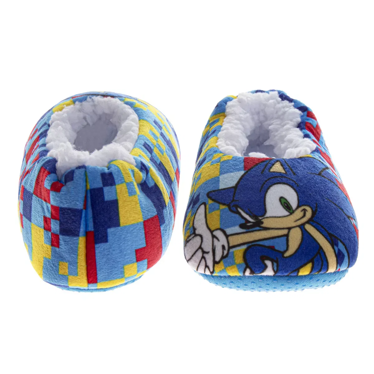 Детские тапочки для мальчиков мягкие с принтом Sonic Disney, Синий — фото 4