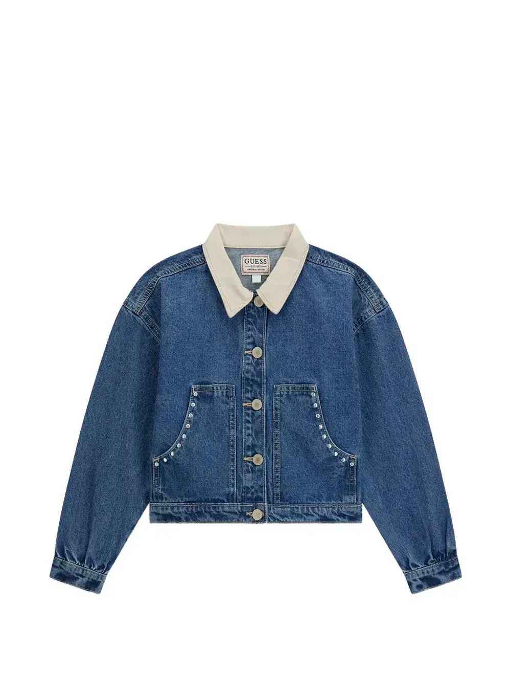 Джинсовая куртка с заклепками Guess Kids, синий