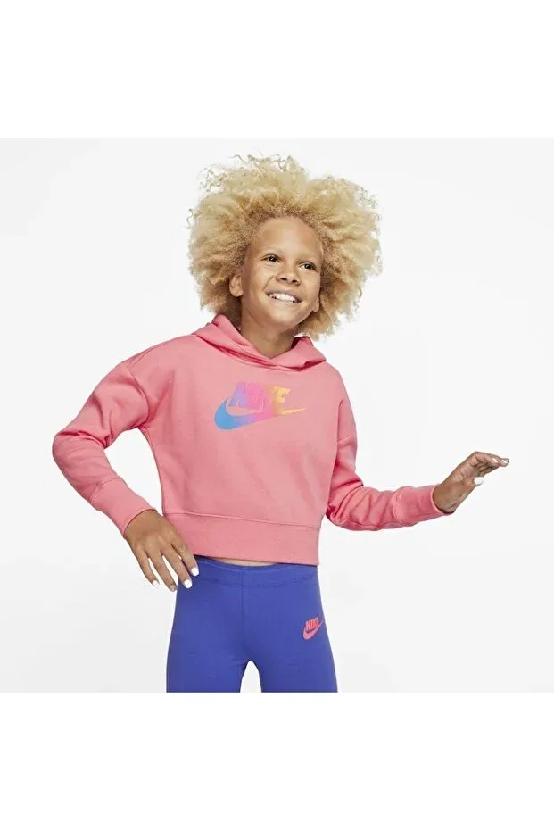 Детское спортивное худи для девочек с коротким рукавом Nike, Pink