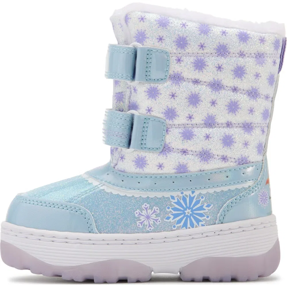 Детские зимние ботинки с подсветкой для малышей Frozen, Blue/White — фото 3