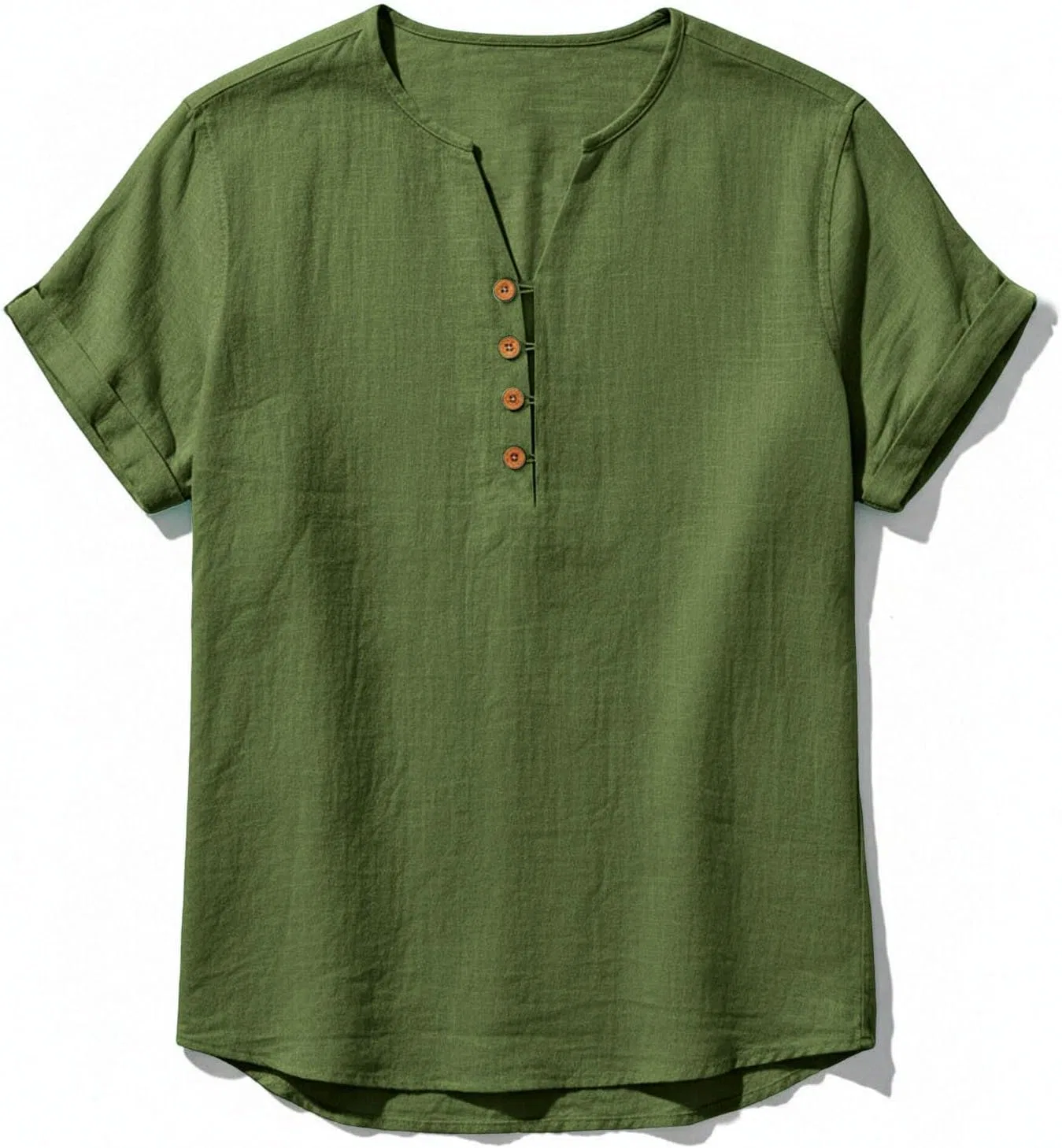 Мужская спортивная футболка с воротником-поло Generic, Army Green — фото 4