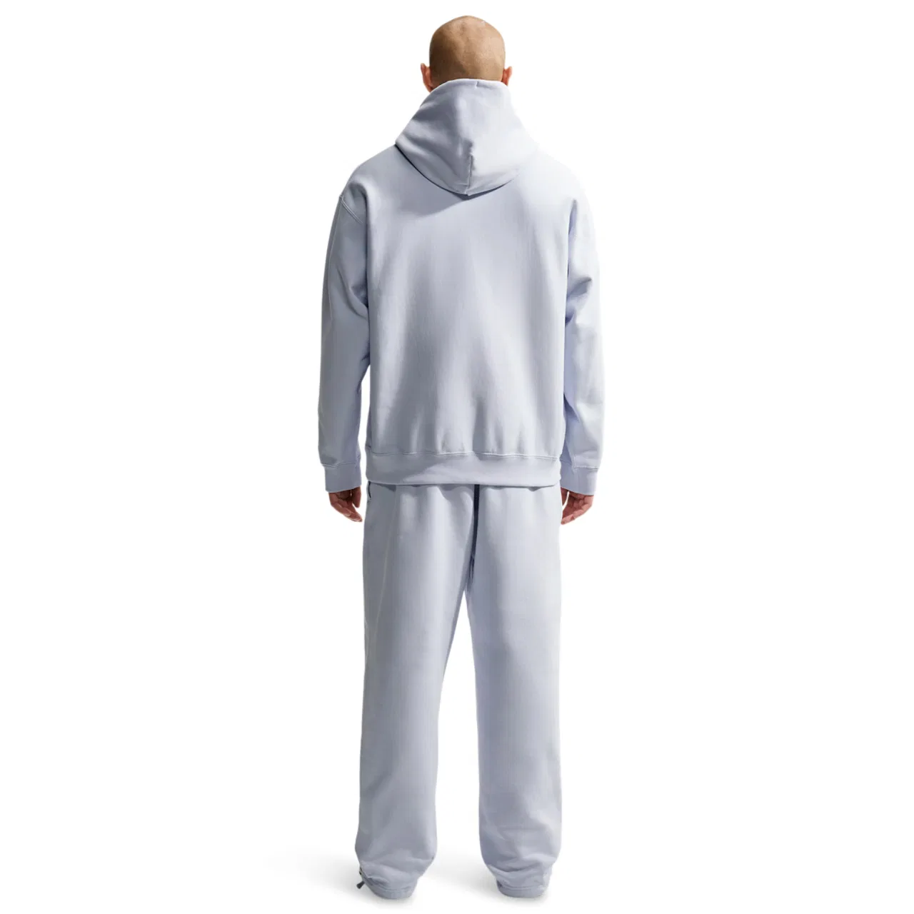 Мужской худи с капюшоном, свободный крой, Nike Solo Swoosh, Nike, Football Grey/White — фото 4