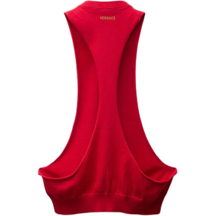 Топ-майка женская вязаный VERSACE, Red — фото 3