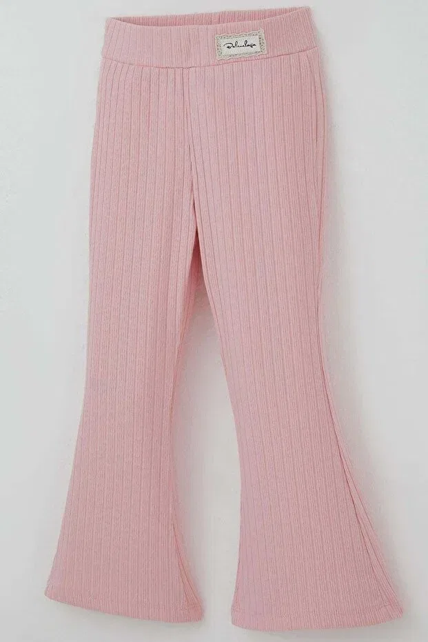 Детские леггинсы для девочек с завязками на талии Breeze, Pink — фото 3