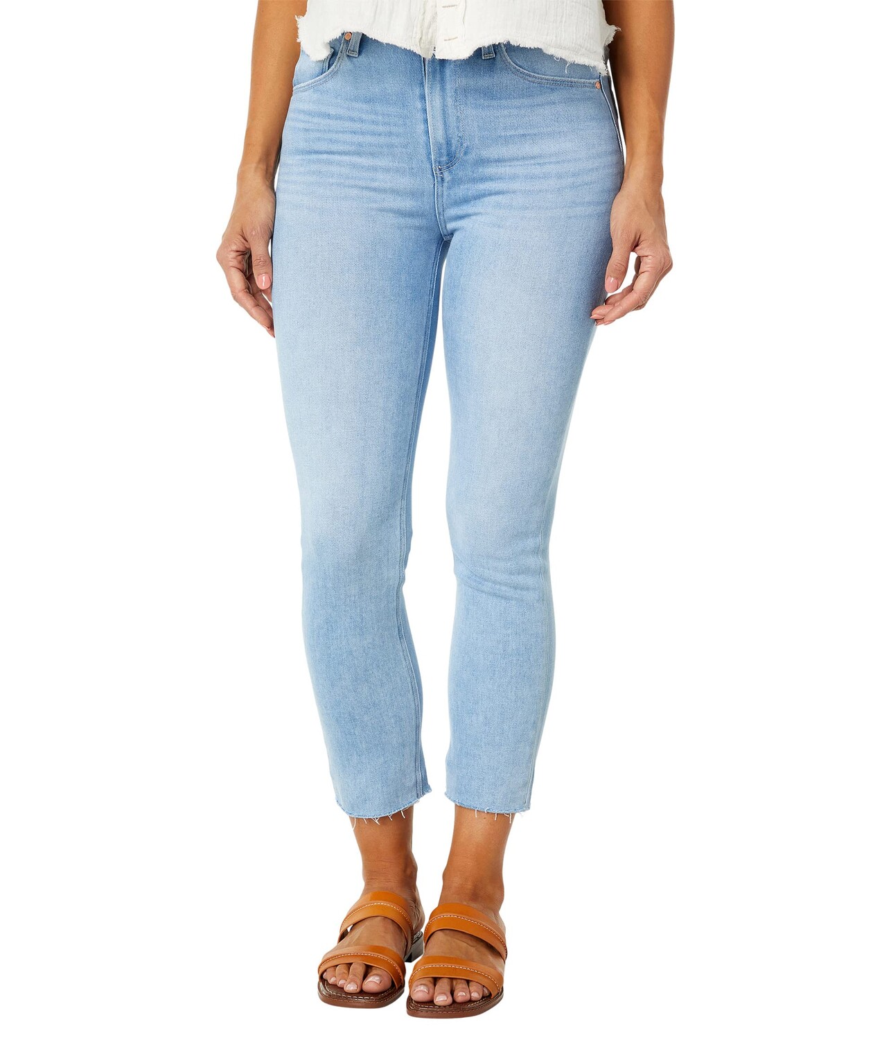 

Джинсы Paige, Sarah Slim Crop Raw Hem in Park Ave