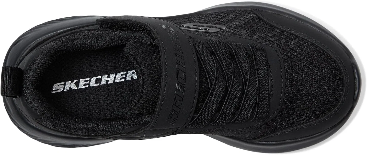Детские кроссовки для мальчиков Bounder Techrox Skechers, Black Synthetic/Black Textile/Black Trim — фото 2