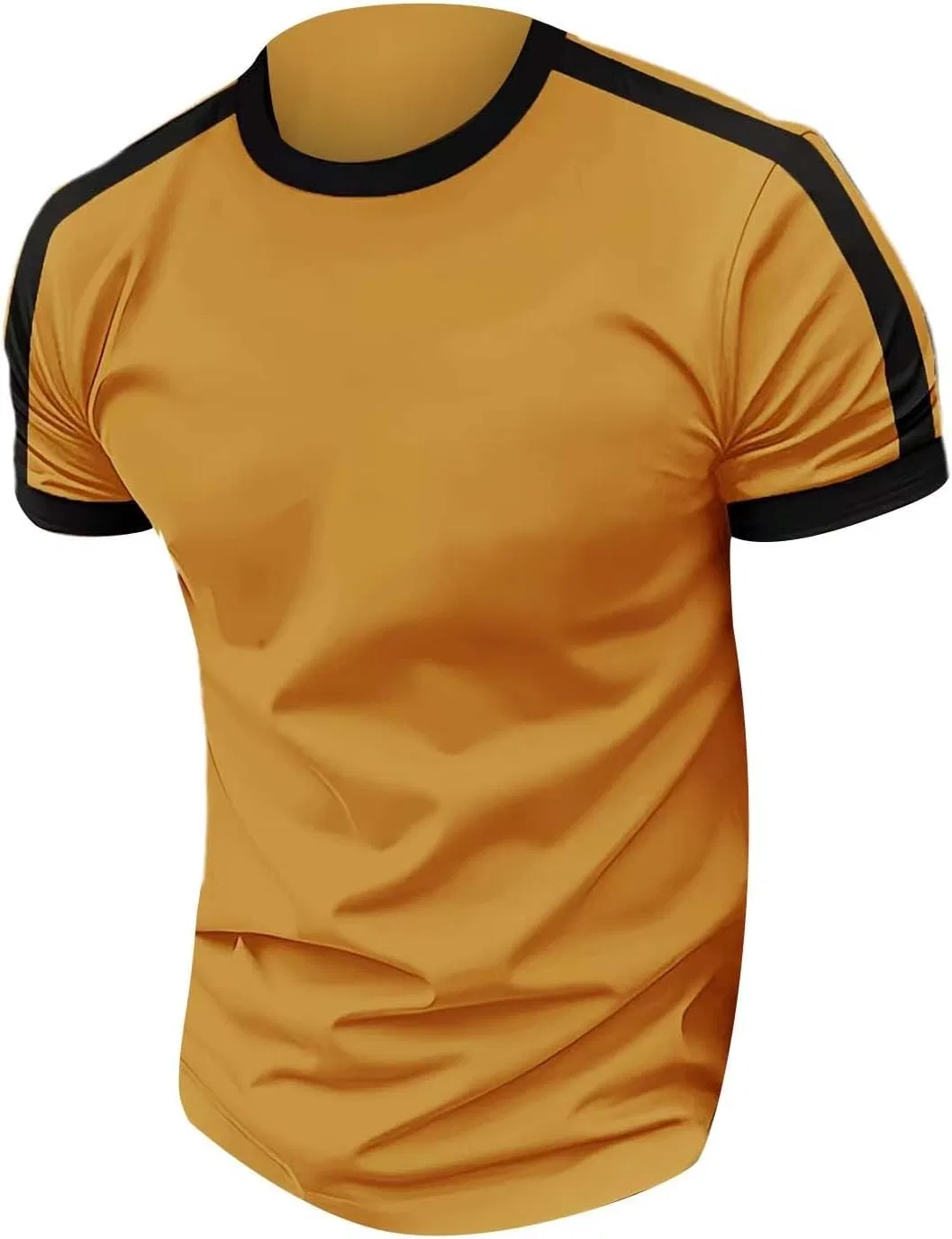 Мужская облегающая футболка для тренировок Muscle, Orange — фото 3