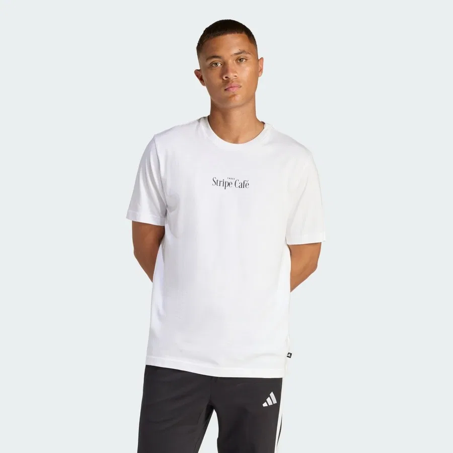 Футболка с длинным рукавом Sportswear KB2500 Coffee Cafe Donut Box Graphic adidas, Белый