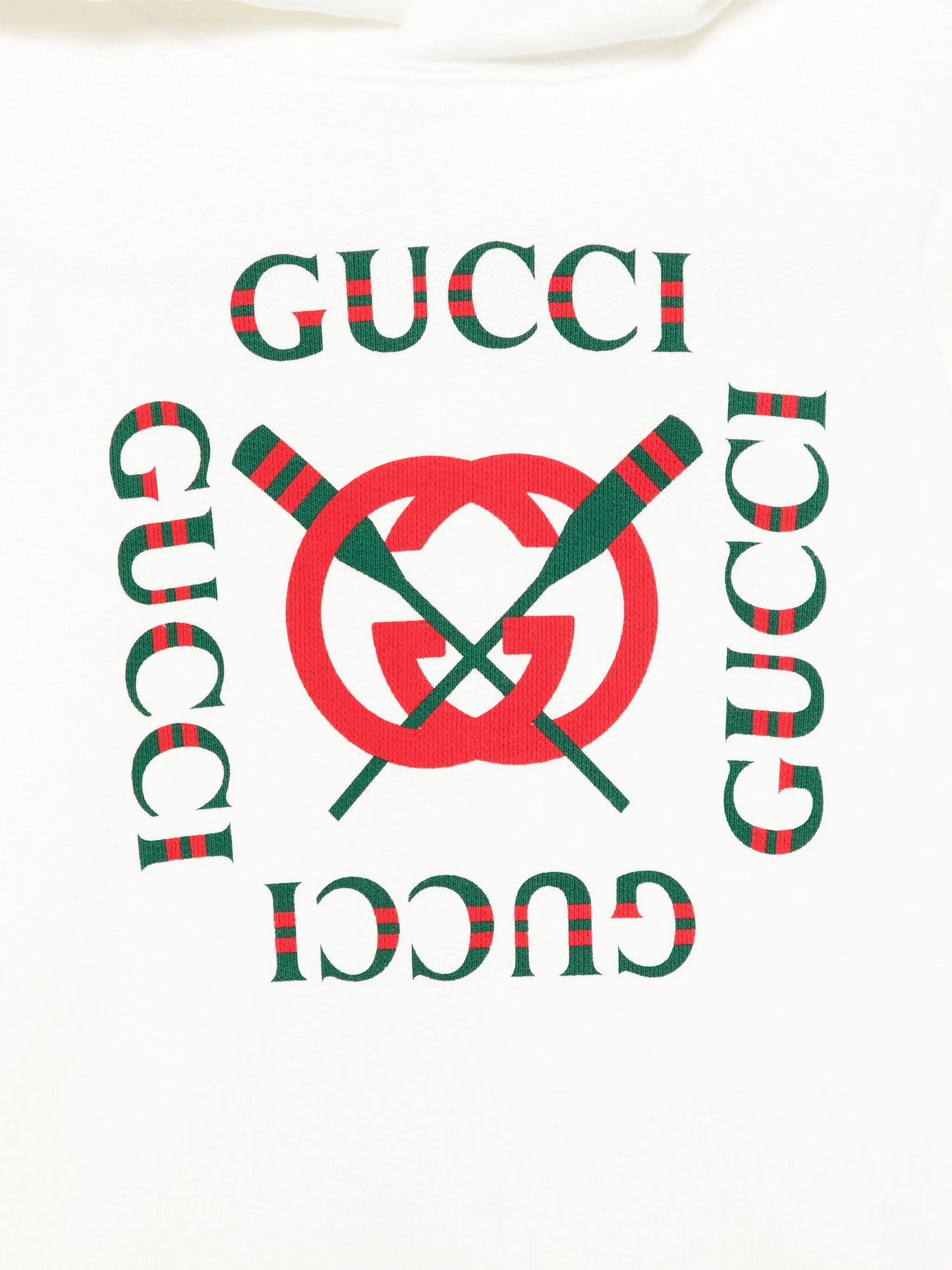 Худи с логотипом Gucci Kids, белый — фото 3