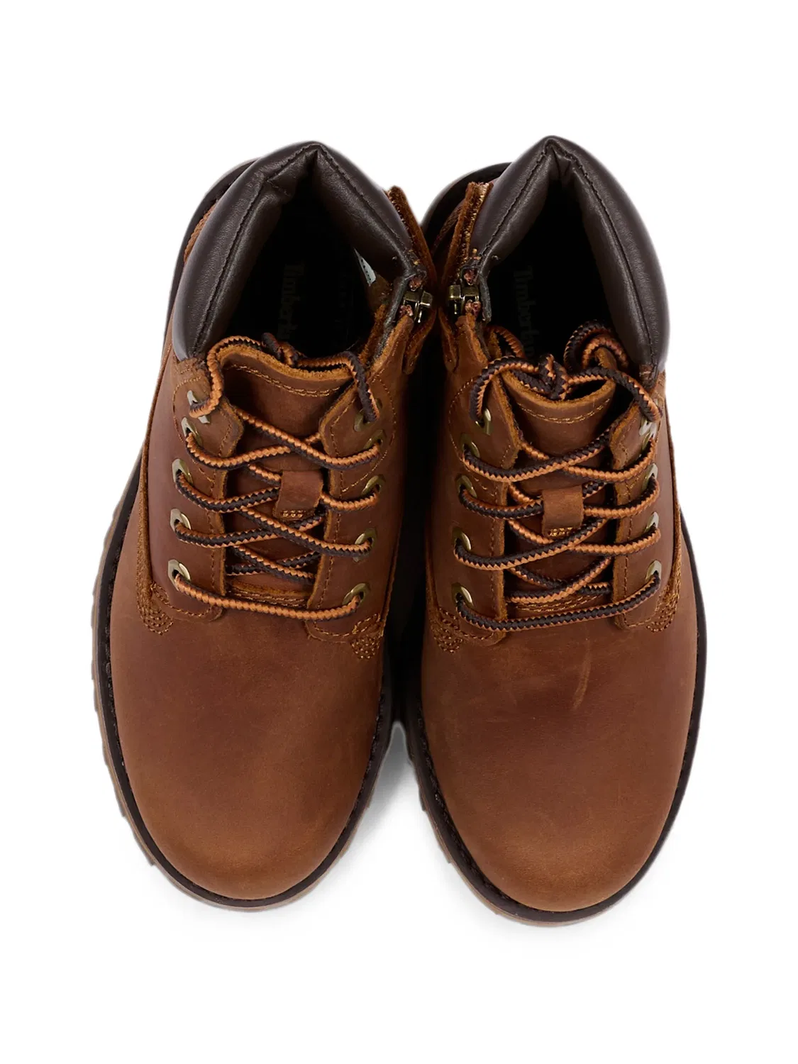 Ботинки с тисненым логотипом Timberland Kids, коричневый — фото 4