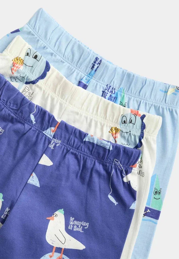 Комплект пижамы из 3 предметов, хлопок, Seagull Set, Marks & Spencer, синий — фото 2
