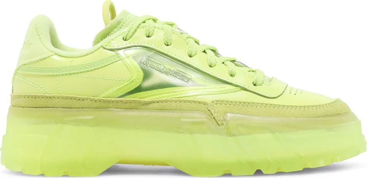 Кроссовки cardi b x wmns club c 'high vis green' Reebok, зеленый - фото