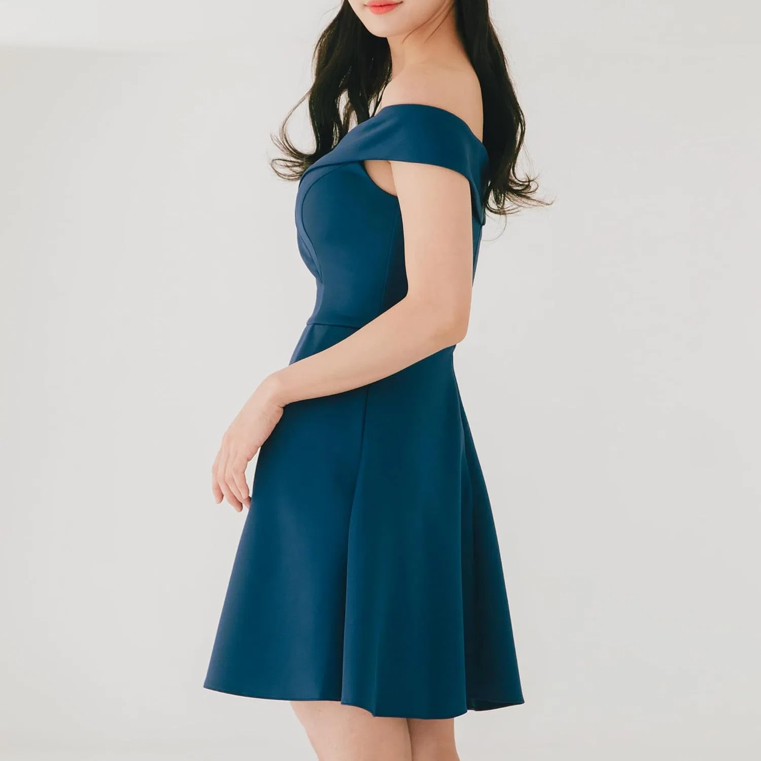 Женское мини-платье офф-шолдер LILYDRESS, Navy — фото 3