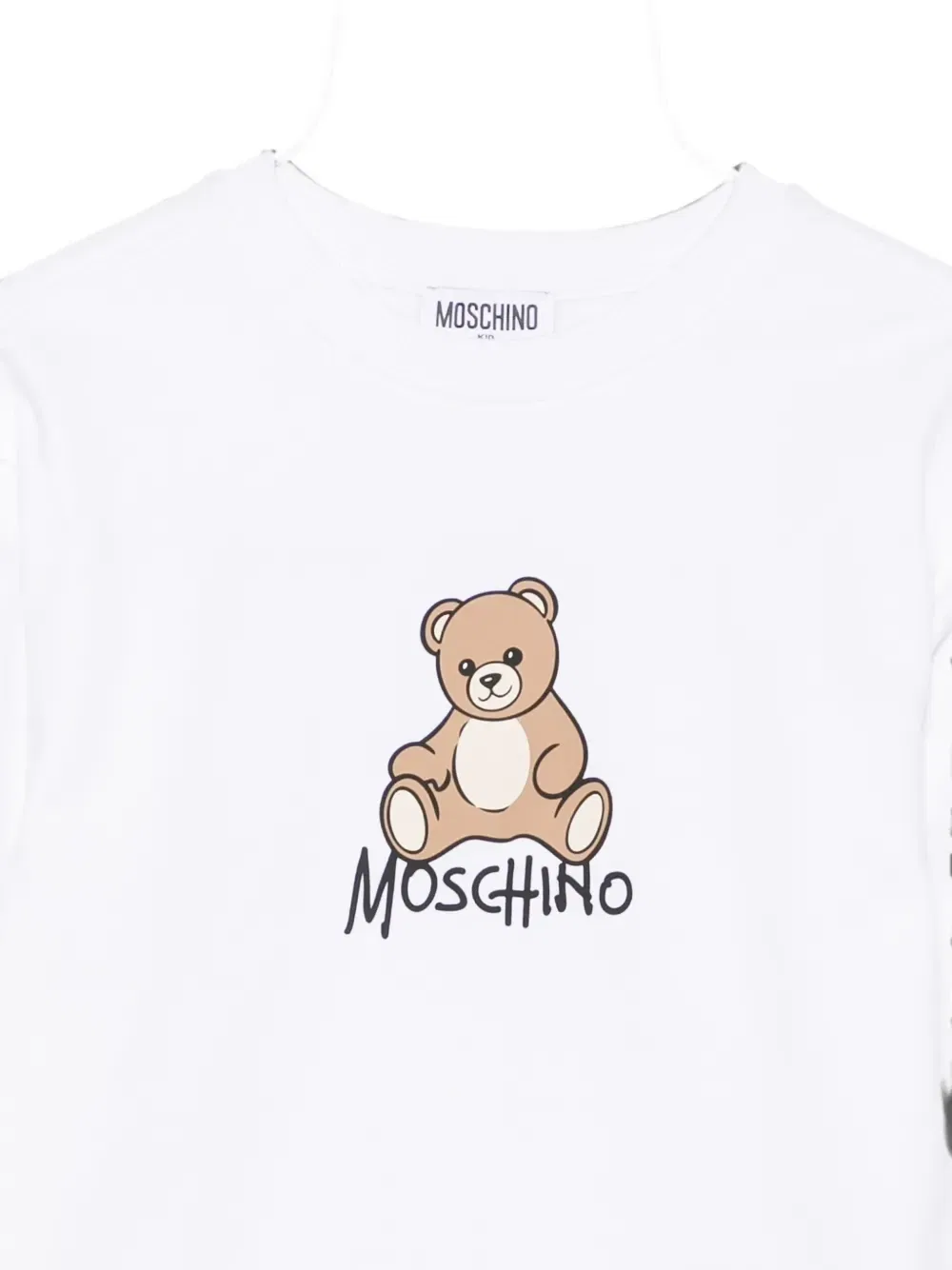 Платье с принтом плюшевого мишки Moschino Kids, белый — фото 3
