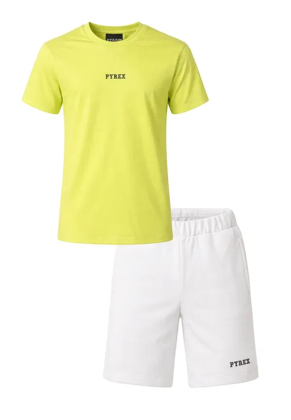 Брюки из 100% хлопка Completo set - tracksuit bottoms Pyrex, Neon Yellow, желтый
