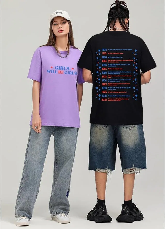 Женская футболка с принтом Letter Print Regular Fit, Black — фото 2
