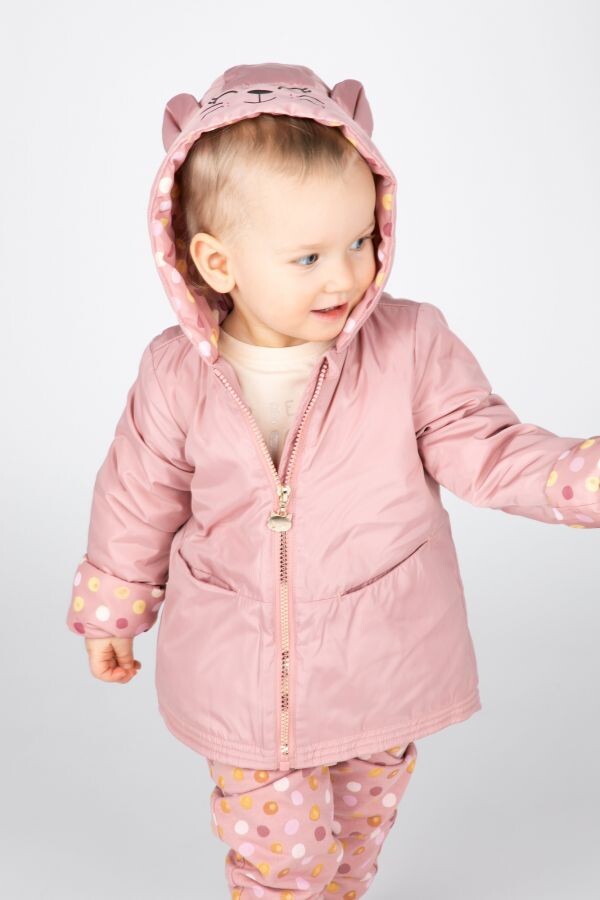 

Демисезонная куртка Coccodrillo розовая толстовка с декоративными ушками, Розовый, Демисезонная куртка Coccodrillo розовая толстовка с декоративными ушками