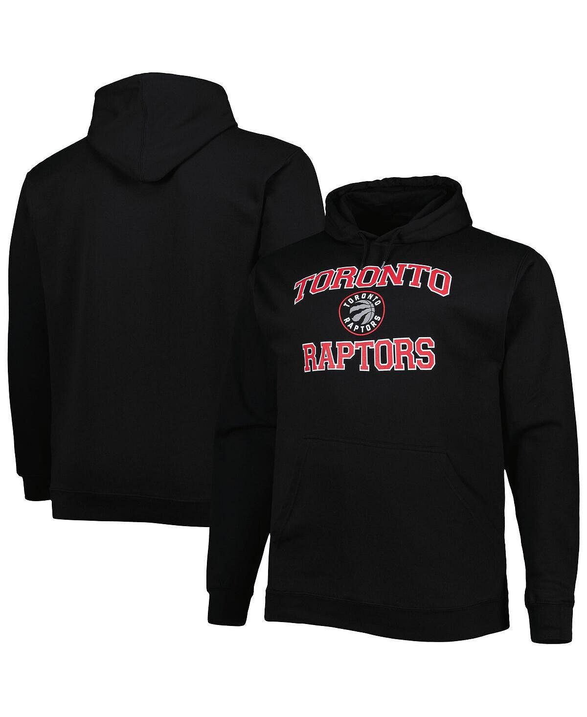 

Мужская черная толстовка с капюшоном toronto raptors big and tall heart and soul Profile, черный
