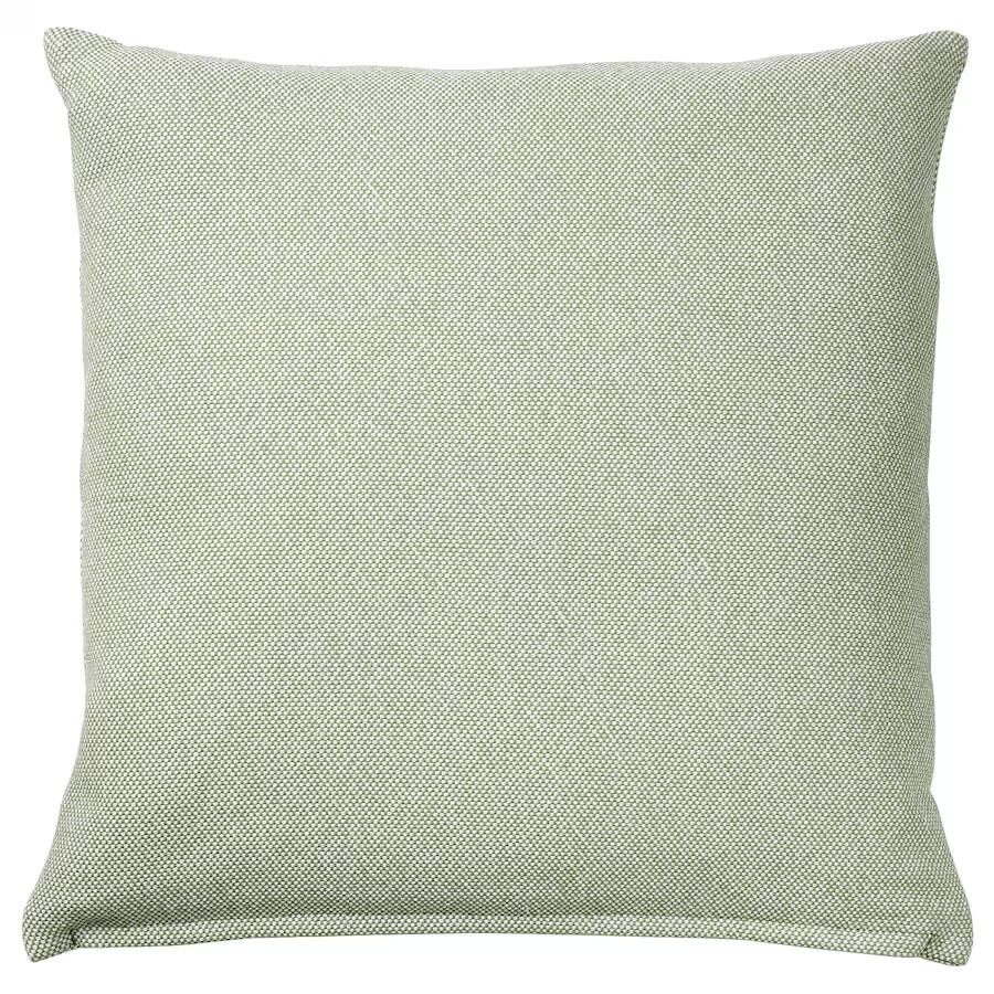 

Подушка декоративная Ikea Sandtrav, 45x45 см, серо-зеленый/белый