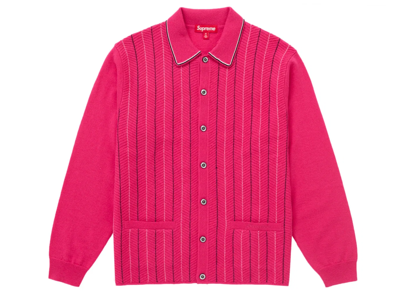 Мужской кардиган из елочки Supreme Cardigan, Pink