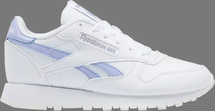 

Кроссовки wmns classic leather 'white lilac glow' Reebok, белый