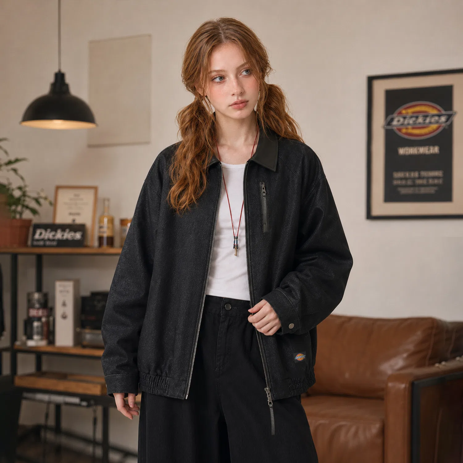Детская куртка джинсовая с лацканами Dickies, Denim Black — фото 4