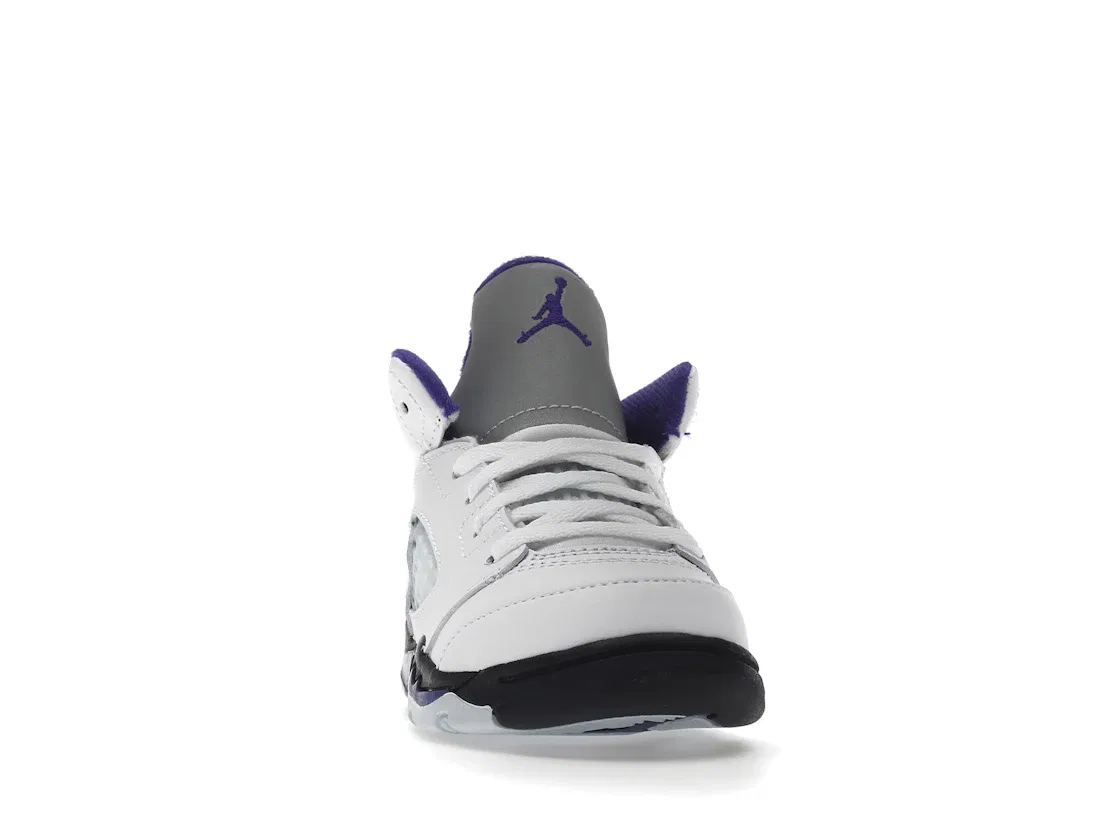 Детские кроссовки с принтом Jordan 5 Retro Jordan, White/Dark Concord-Black — фото 2
