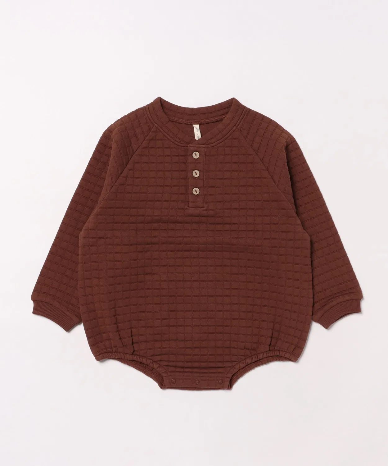 Детский боди-комбинезон с длинным рукавомHenley Bubble Romper Quincy Mae, Plum