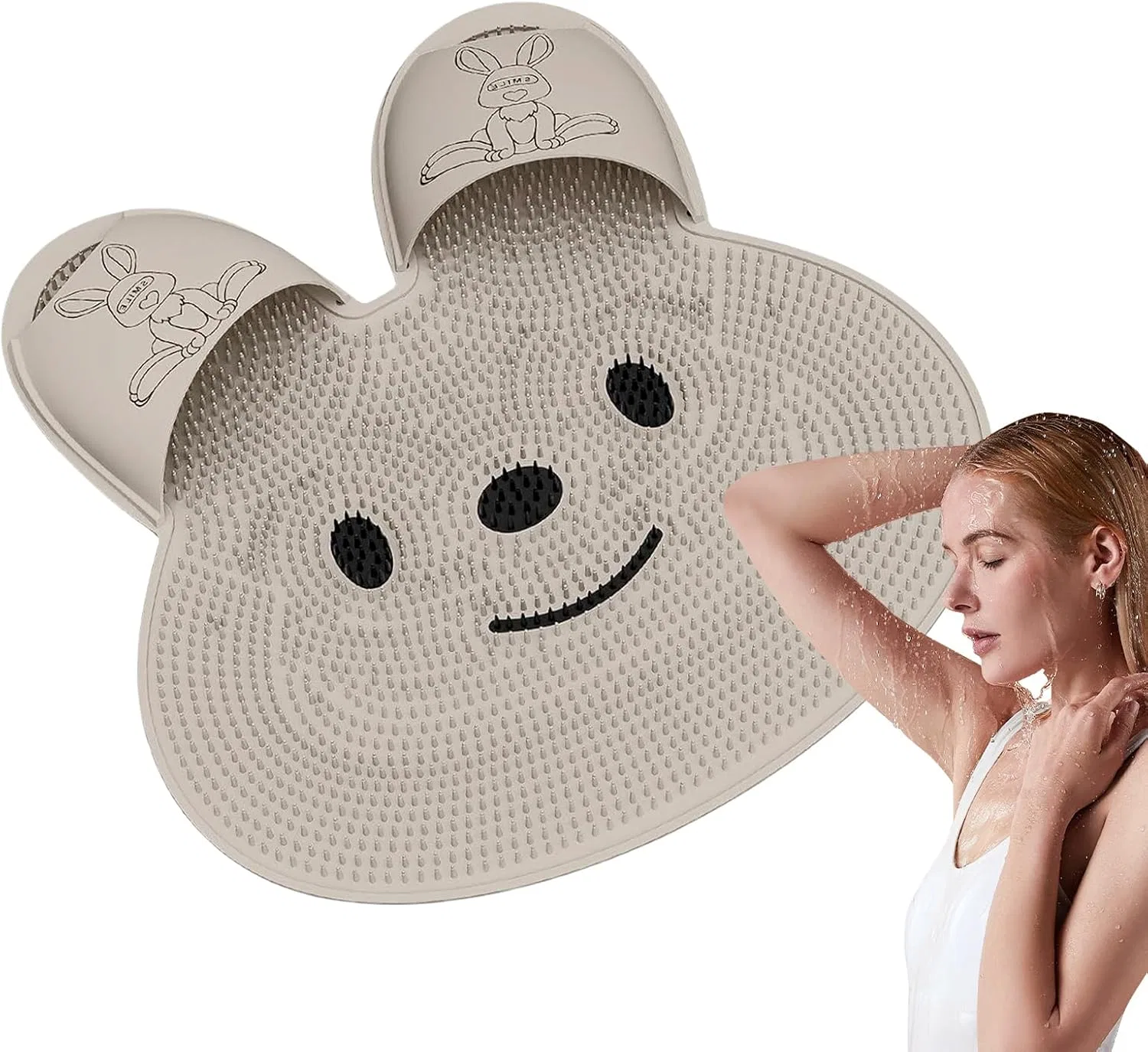 Массажная щетка для ног, Silicone Foot Scrubber, Keyubria, 45x45x2.5 см