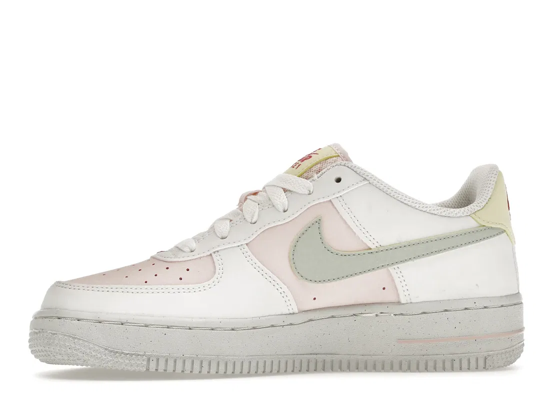 Детские кроссовки Lifestyle Nike Air Force 1 Low, Summit White/Atmosphere/Citron Tint/Seafoam — фото 3