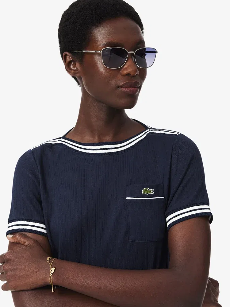Футболка LACOSTE Navy с коротким рукавом — фото 2