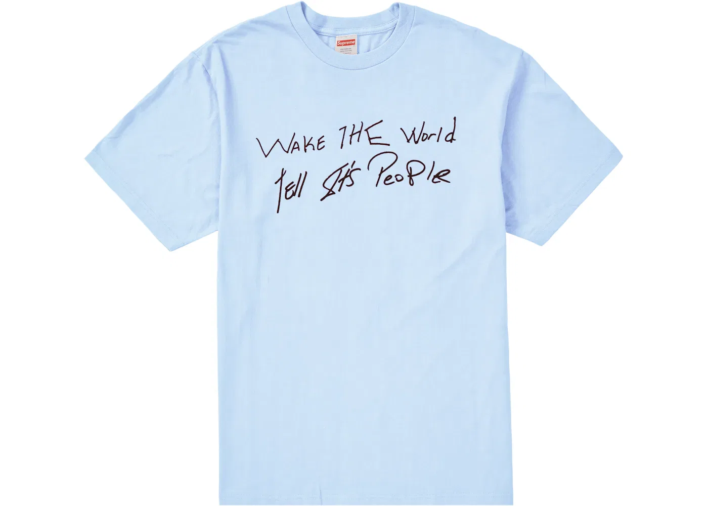 Мужская футболка с принтом Supreme Buju Banton Wake The World Tee, Light Blue