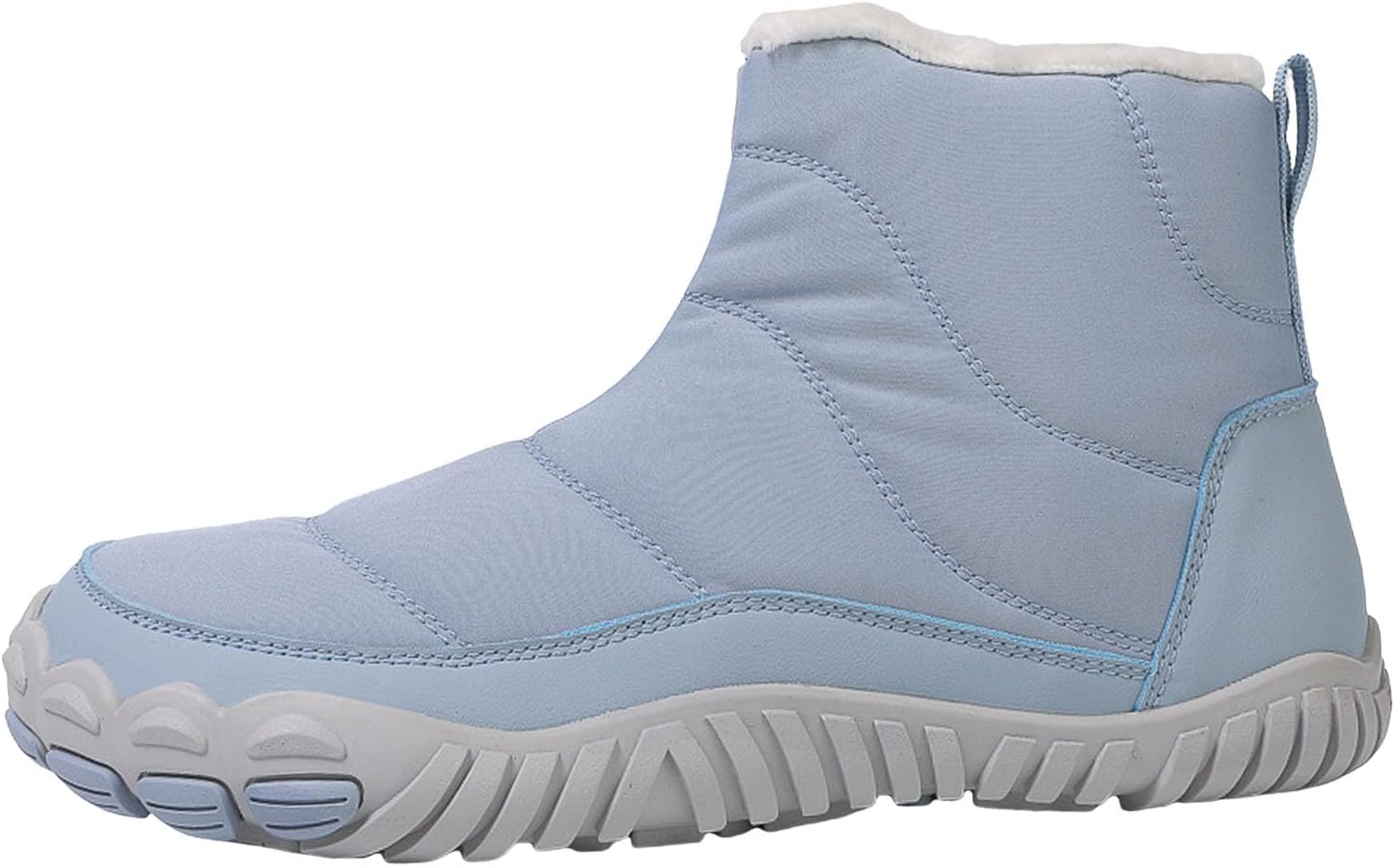 

Зимняя обувь Ботинки для женщин и мужчин, теплые Ботинки с широким носком, обувь для ходьбы, водонепроницаемые ботинки на флисовой подкладке, ботильоны с боковой молнией, противоскользящие снежные ботинки Generic, светло-голубой