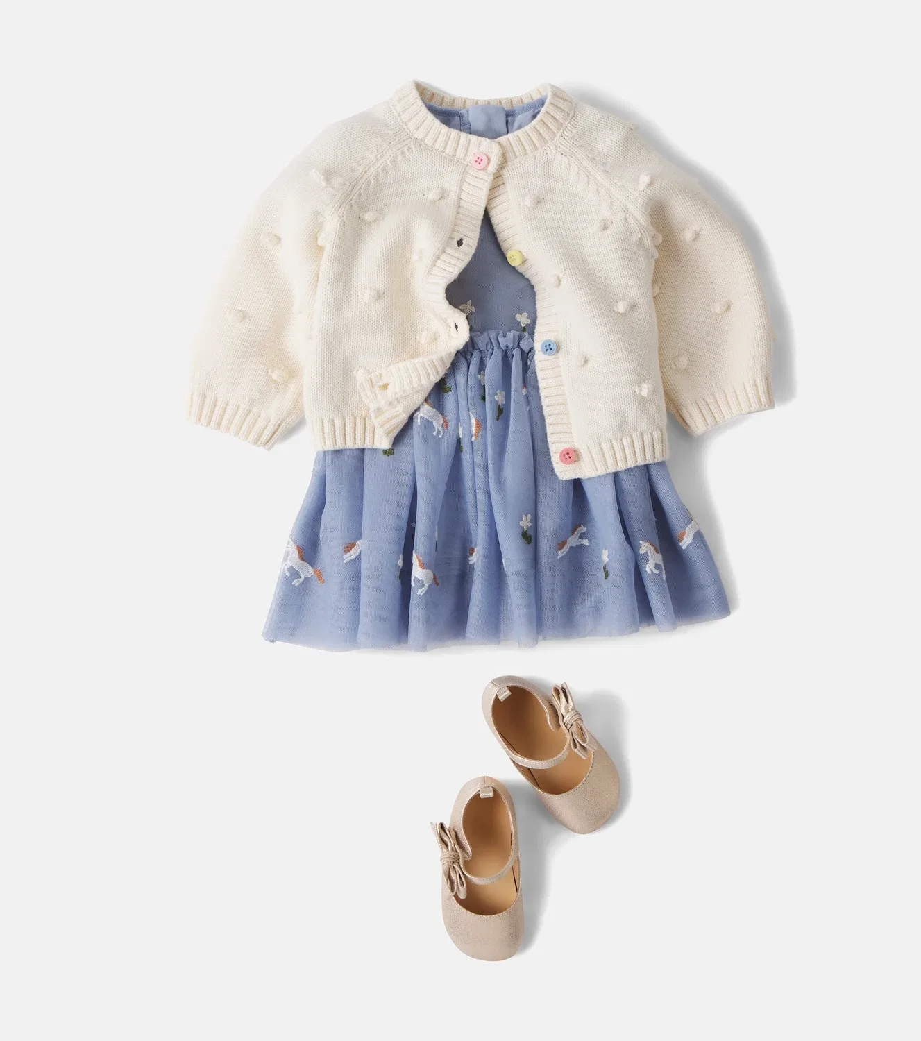 Кардиган хлопковый с шерстью Stella Mccartney Kids, белый — фото 2