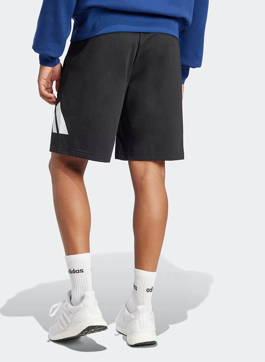 Шорты с крупным логотипом Essentials big logo single jersey shorts Adidas, черный — фото 2