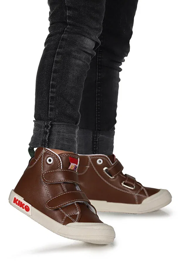 Детские ботинки для мальчиков на липучках Garf daily velcro baby boy boots shoes Kiko Kids, Brown — фото 3
