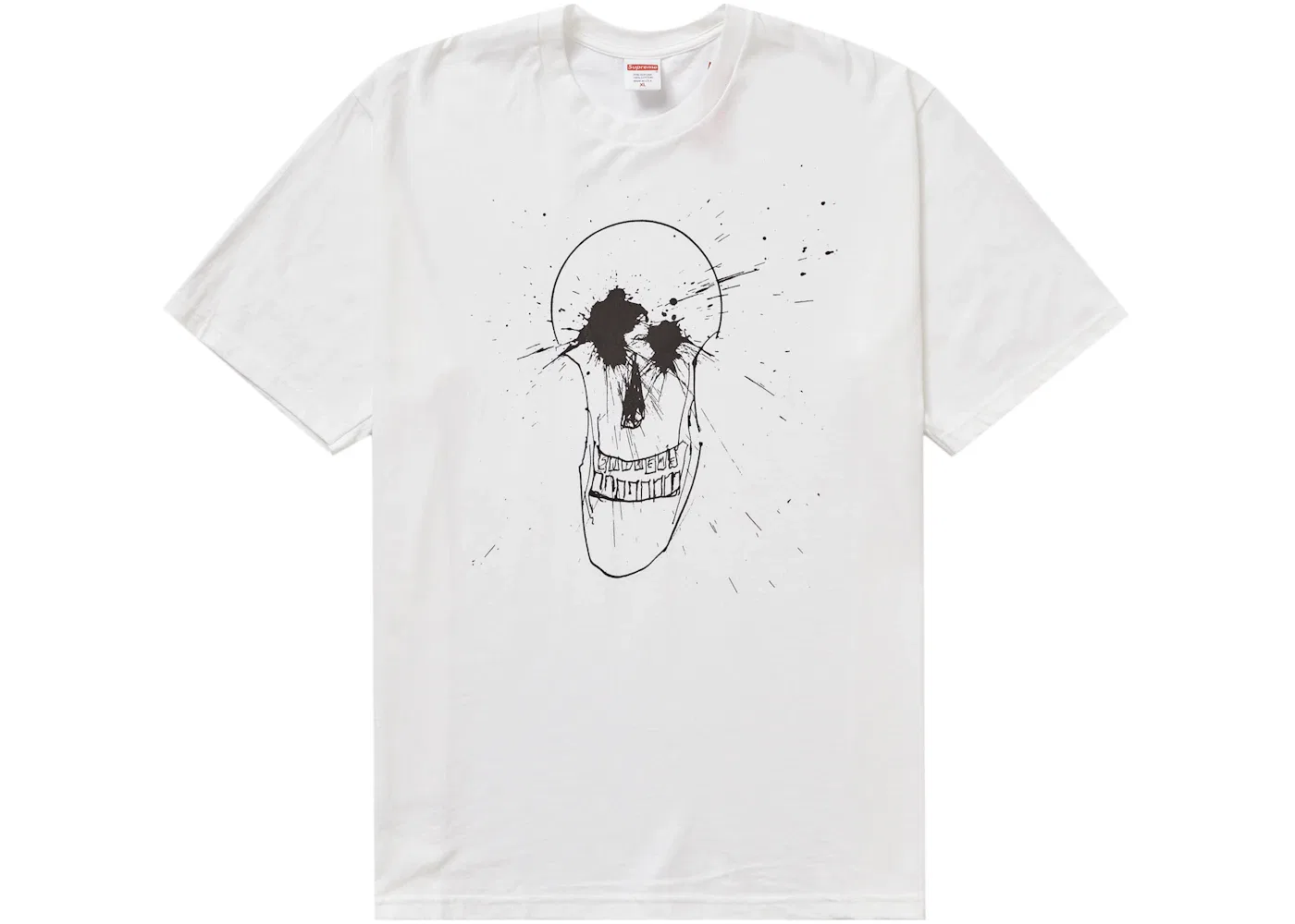 Мужская футболка с принтом Supreme Ralph Steadman Skull Tee, White