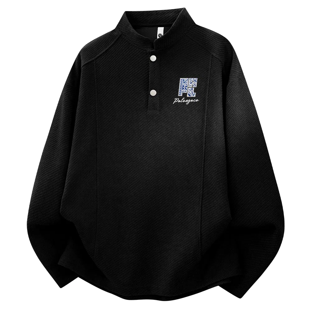 Толстовка детский с воротником-стойкой Henry Collar PAL ONGACO, Black