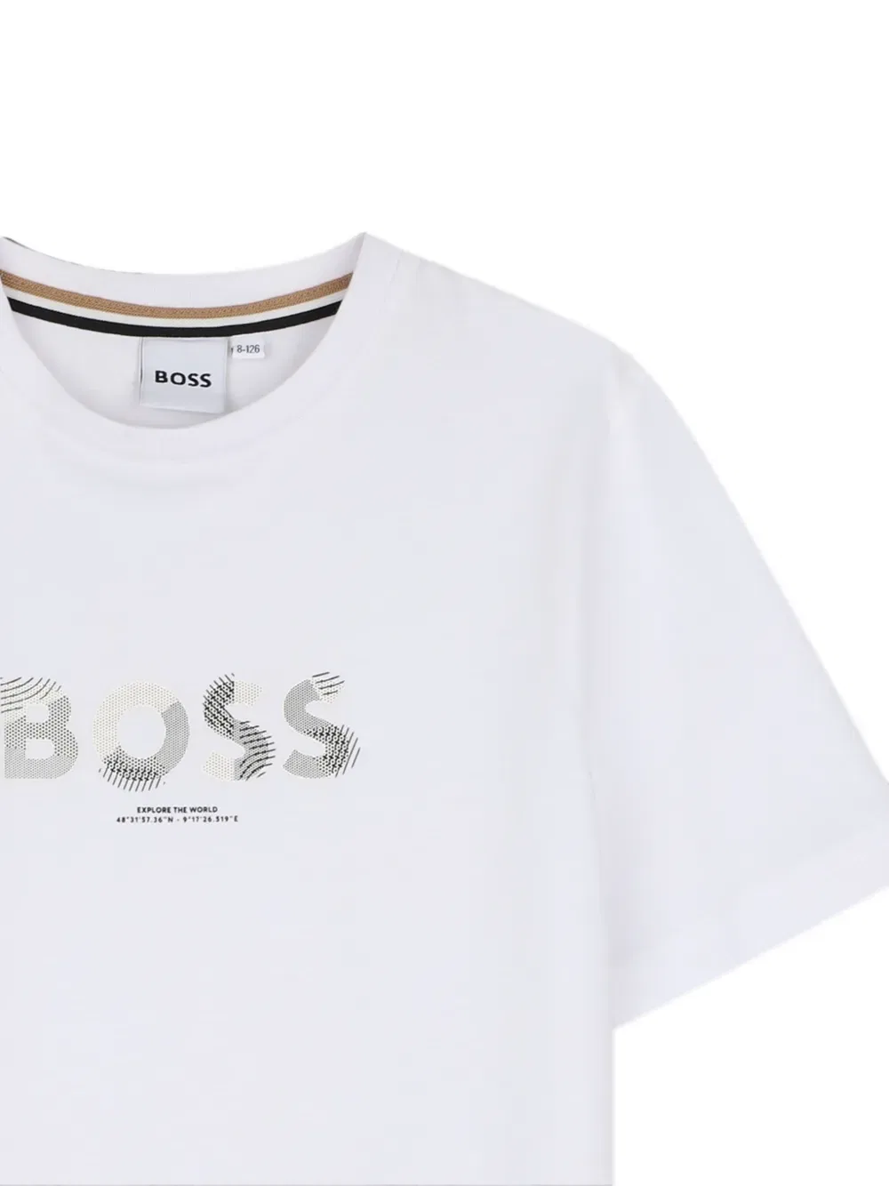 Футболка с коротким рукавом BOSS Kidswear, белый — фото 3