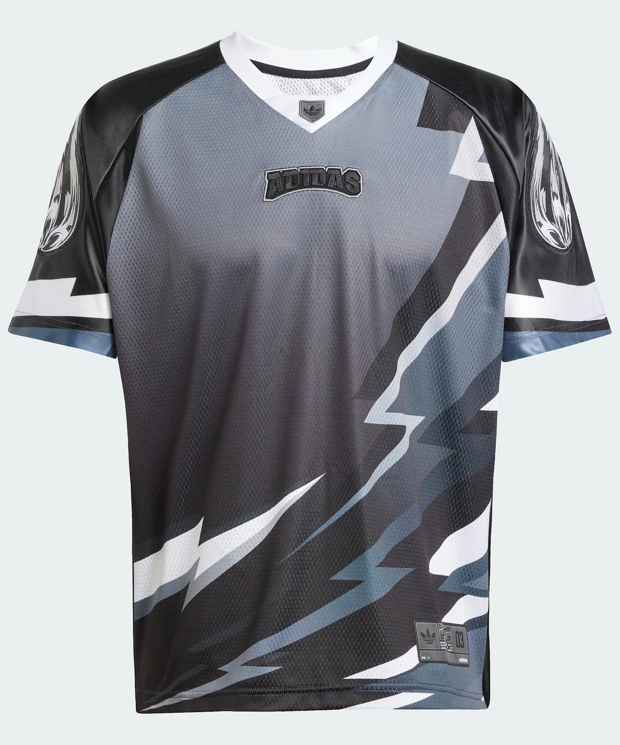 Мужская футболка с принтом Team Jersey Adidas, Черный — фото 2
