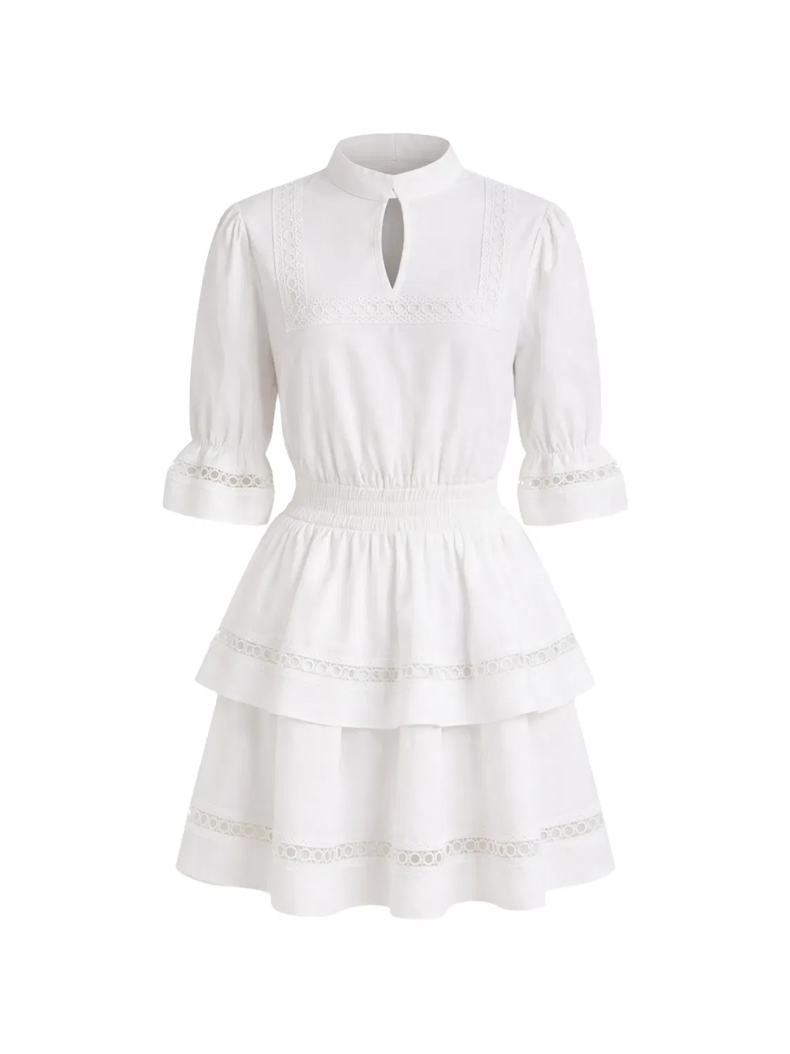 Платье ярусное белое TWINSET, белый