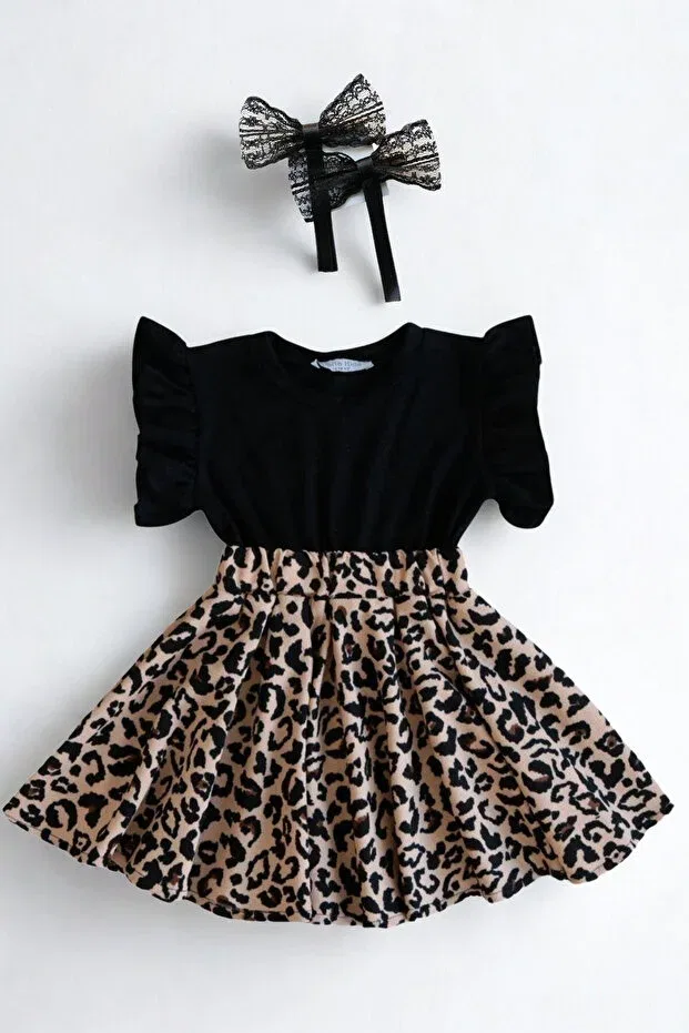 Детское платье для девочек с принтом Leopard Parla Kids, Leopard — фото 3