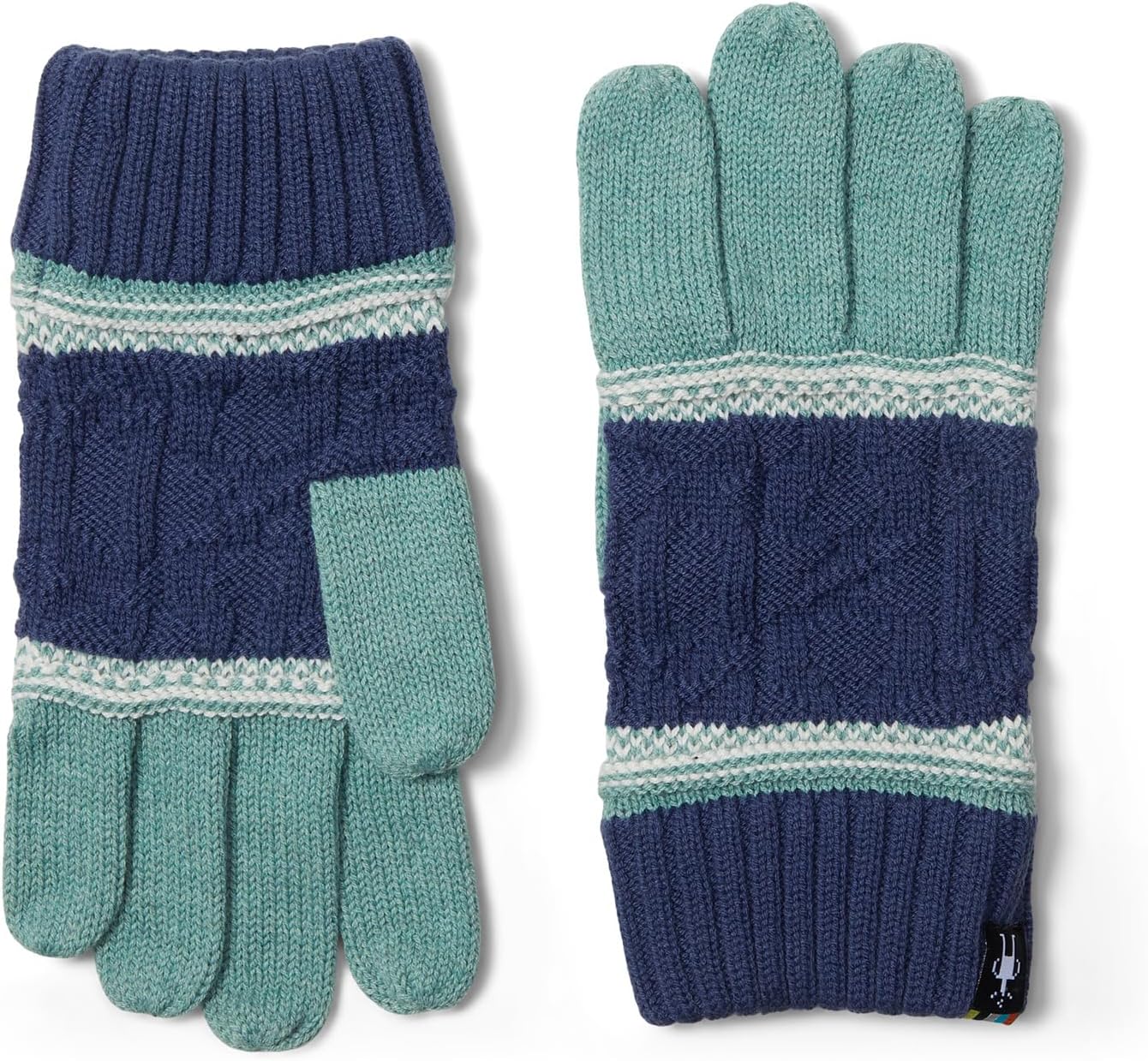 

Перчатки Smartwool Unisex Popcorn Cable Gloves, Nightfall Blue