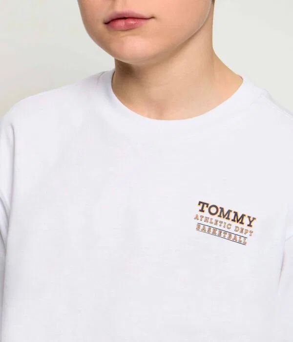 Детская футболка свободного кроя O-Neck Tommy Hilfiger, белый — фото 4