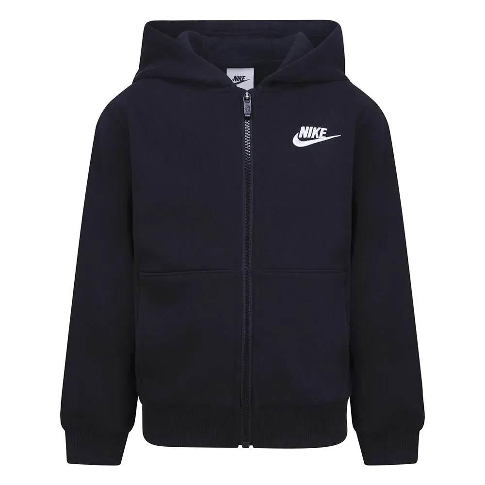 Худи на молнии Nike Club Fleece Nike, черный
