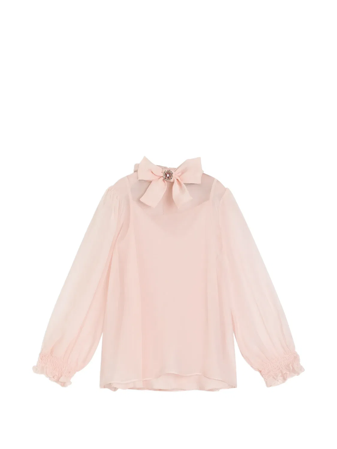 Шифоновая рубашка Dolce & Gabbana Kids, розовый
