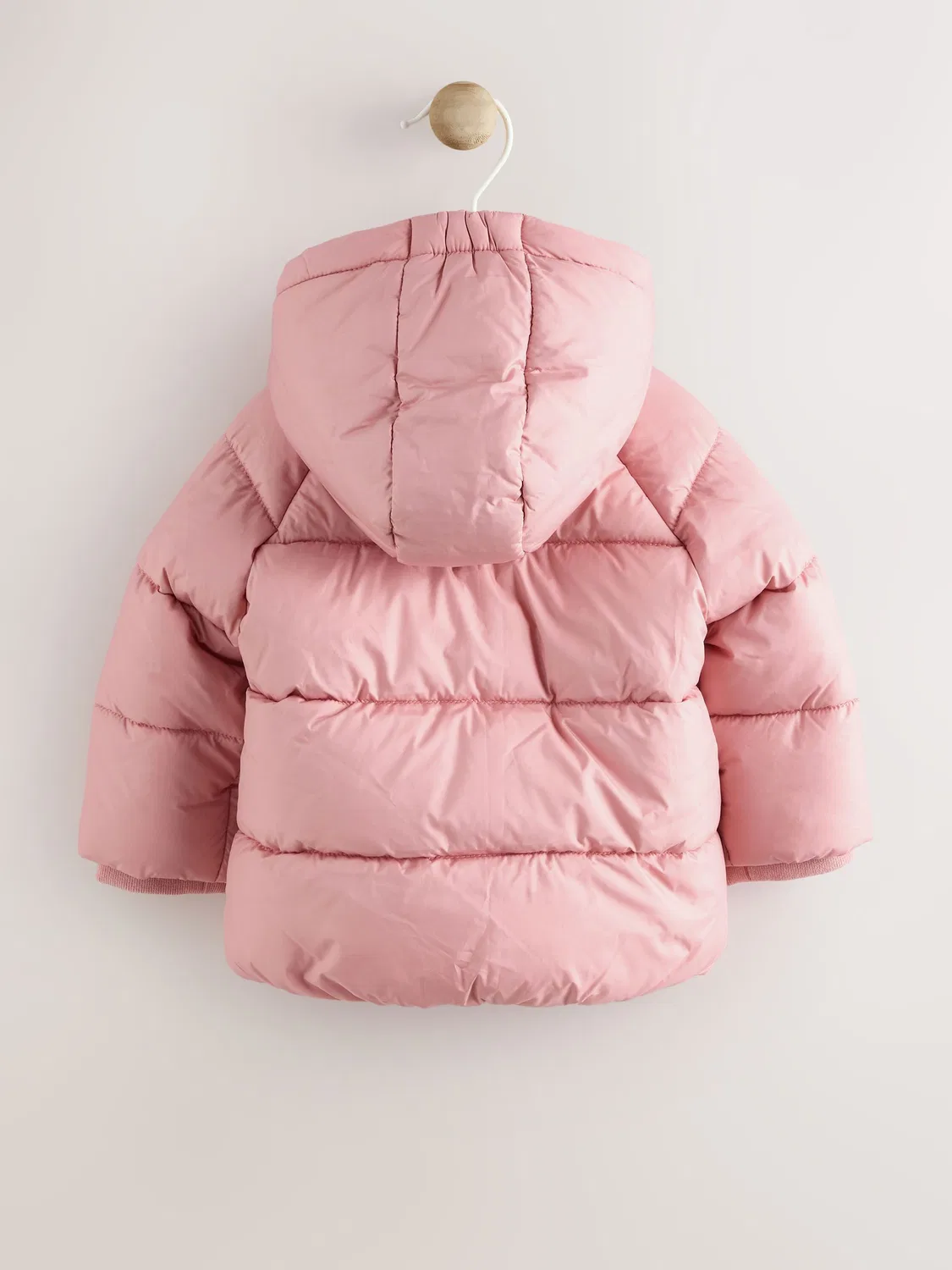 Куртка утепленная с капюшоном, Pink Hooded Baby Padded Jacket Next, розовый — фото 2
