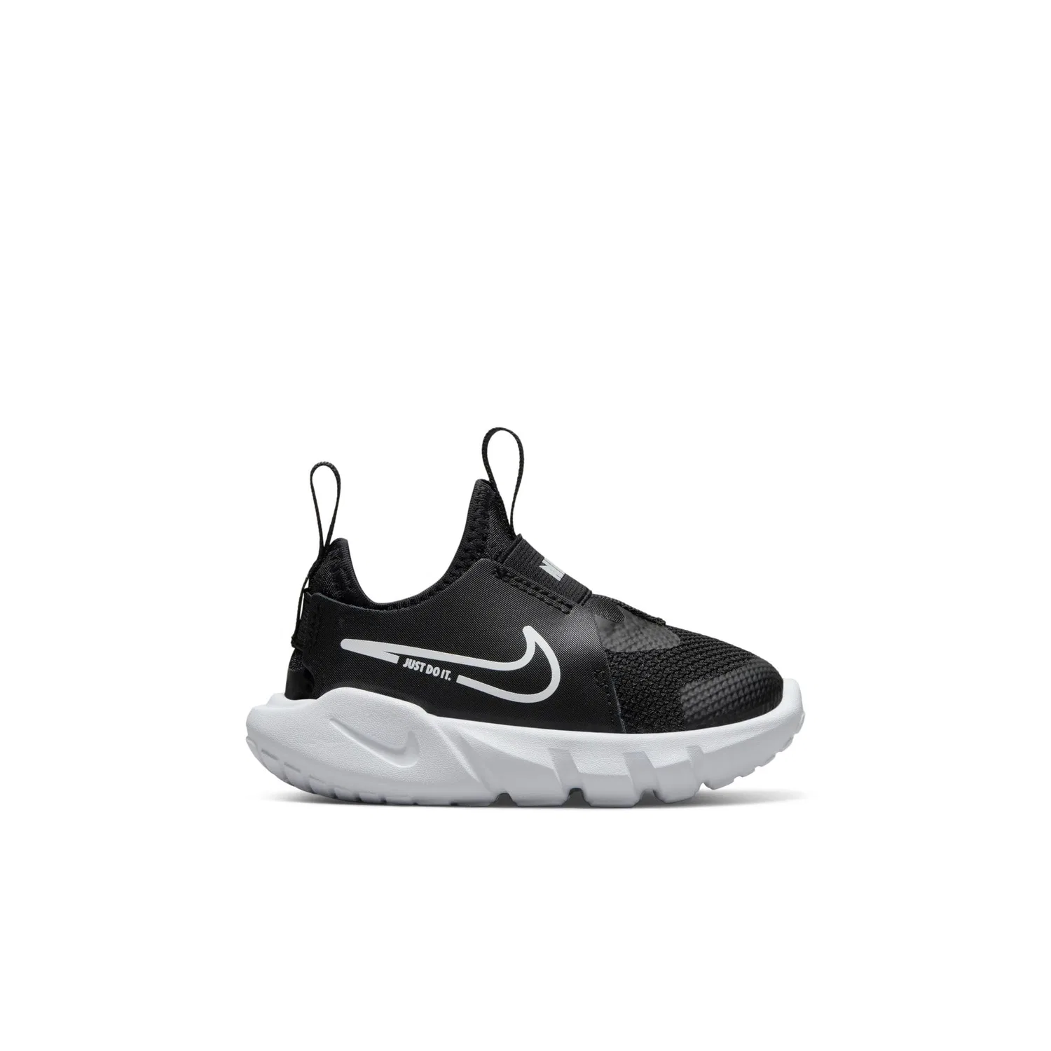 Детские кроссовки для мальчиков с эластичной шнуровкой Flex Runner 2 NIKE, Black Black White Photo Blue University Gold — фото 3
