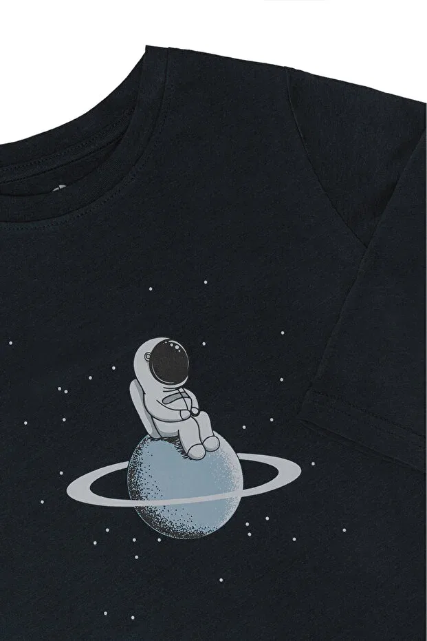 Детская футболка с принтом с длинным рукавом Molica Baby, Navy Blue — фото 2