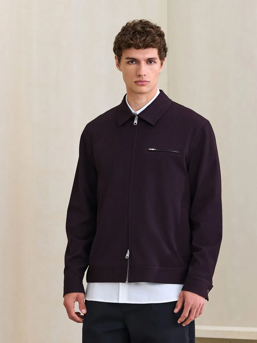 Куртка Next Between-Season Jacket 'Motionflex' в винно-красном цвете — фото 2
